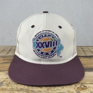 Vintage Super Bowl XXVIII Hat Cap Snap Back Mens One Size White NFL Competitor